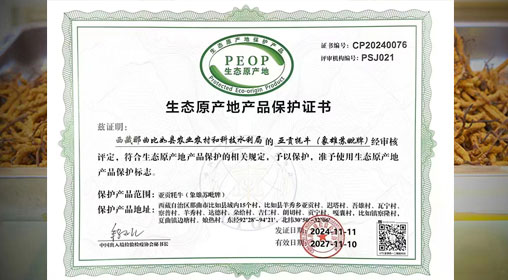 德耀娜秀 奮進(jìn)比如║熱烈祝賀！比如縣“亞貢牦?！比脒x農(nóng)業(yè)農(nóng)村部全國名特優(yōu)新農(nóng)產(chǎn)品名錄